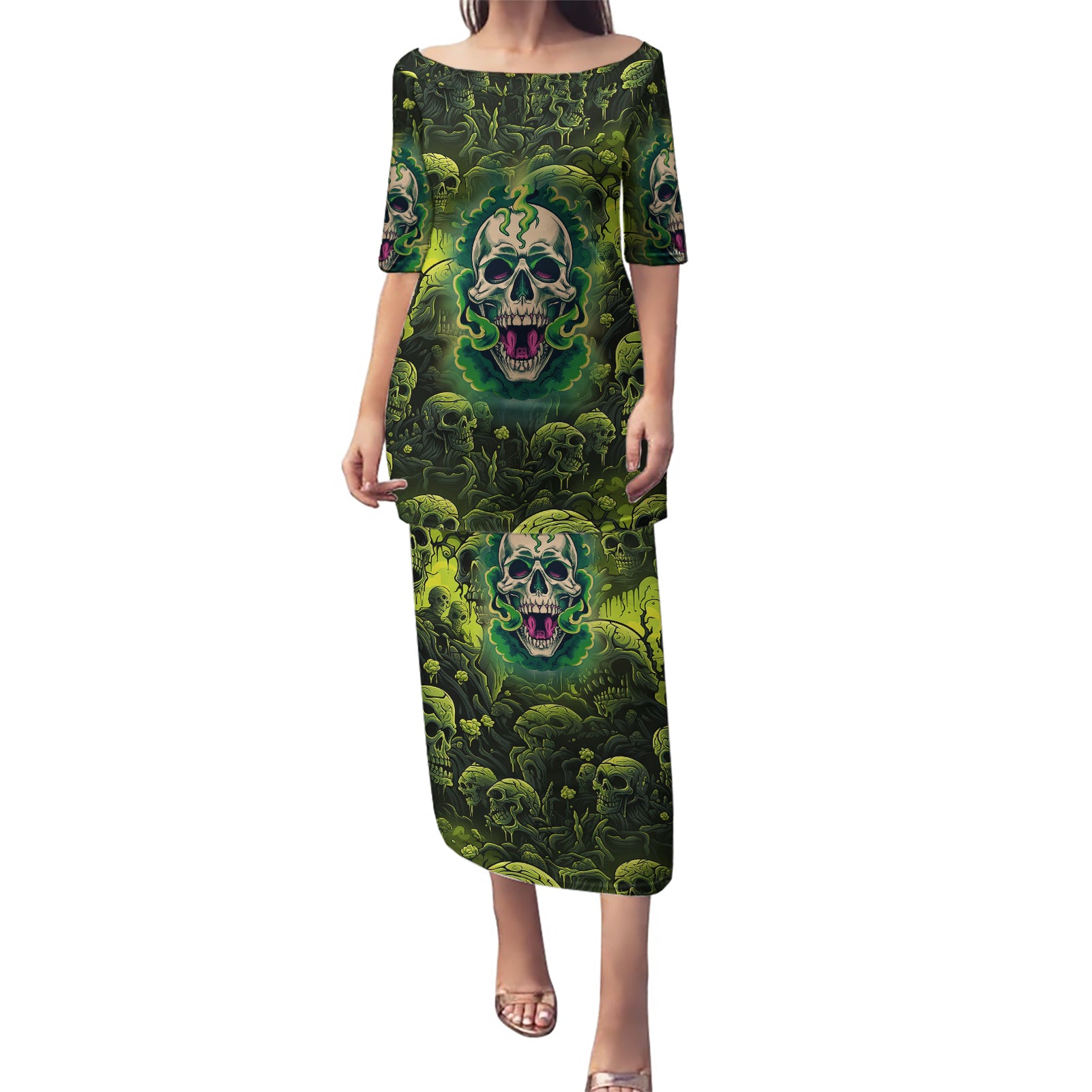 Zombie Skull Puletasi I'm Like Literally Dead - Wonder Print Shop