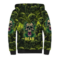 Zombie Skull Sherpa Hoodie I'm Like Literally Dead - Wonder Print Shop