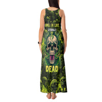 Zombie Skull Tank Maxi Dress I'm Like Literally Dead - Wonder Print Shop
