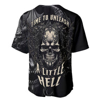 Skull Demon Fantasy Baseball Jersey Time To Unleash A Litte Hell - Wonder Print Shop