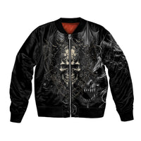 Skull Demon Fantasy Bomber Jacket Time To Unleash A Litte Hell - Wonder Print Shop