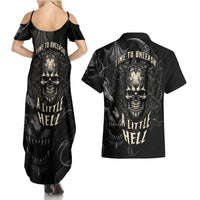 Skull Demon Fantasy Couples Matching Summer Maxi Dress and Hawaiian Shirt Time To Unleash A Litte Hell - Wonder Print Shop