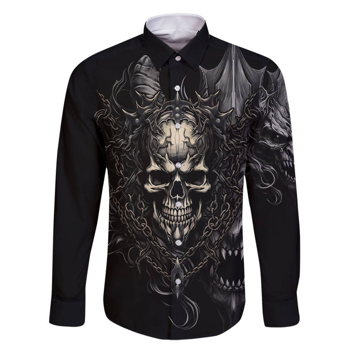 Skull Demon Fantasy Family Matching Short Sleeve Bodycon Dress and Hawaiian Shirt Time To Unleash A Litte Hell - Wonder Print Shop