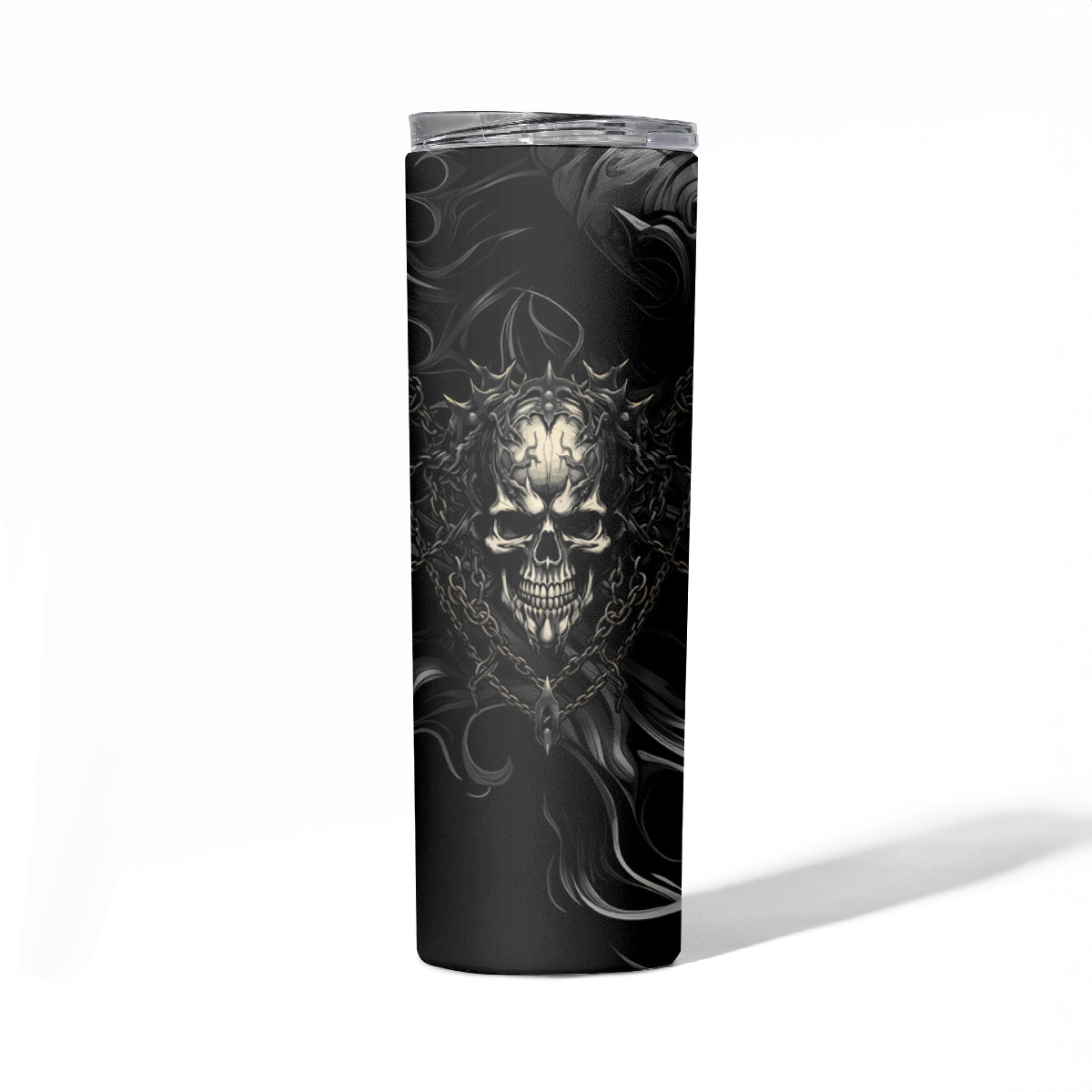 Skull Demon Fantasy Skinny Tumbler Time To Unleash A Litte Hell - Wonder Print Shop