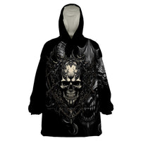 Skull Demon Fantasy Wearable Blanket Hoodie Time To Unleash A Litte Hell - Wonder Print Shop