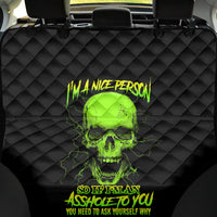 I'm A Nice Person Skull Back Car Seat Cover - Wonder Print Shop