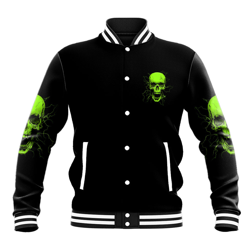 I'm A Nice Person Skull Baseball Jacket - Wonder Print Shop