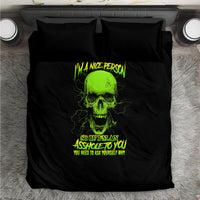 I'm A Nice Person Skull Bedding Set - Wonder Print Shop