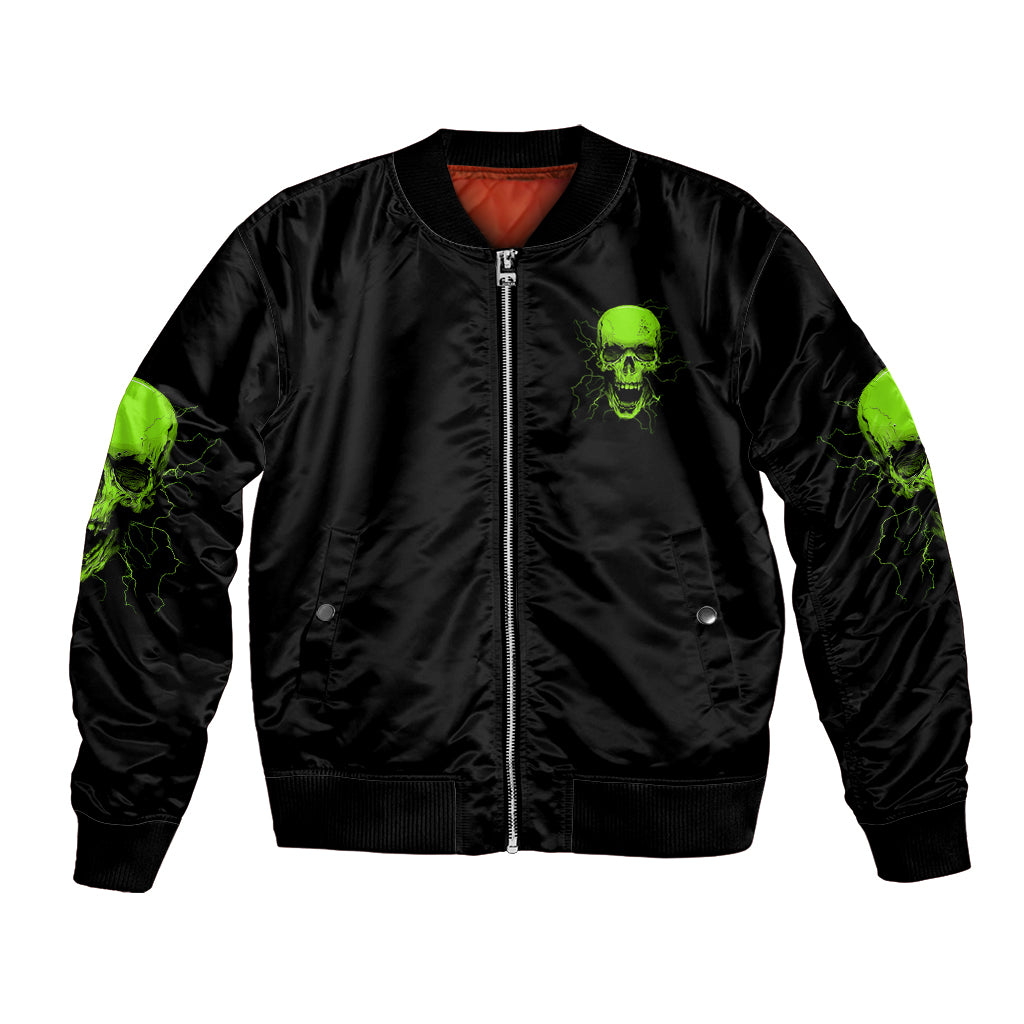 I'm A Nice Person Skull Bomber Jacket - Wonder Print Shop