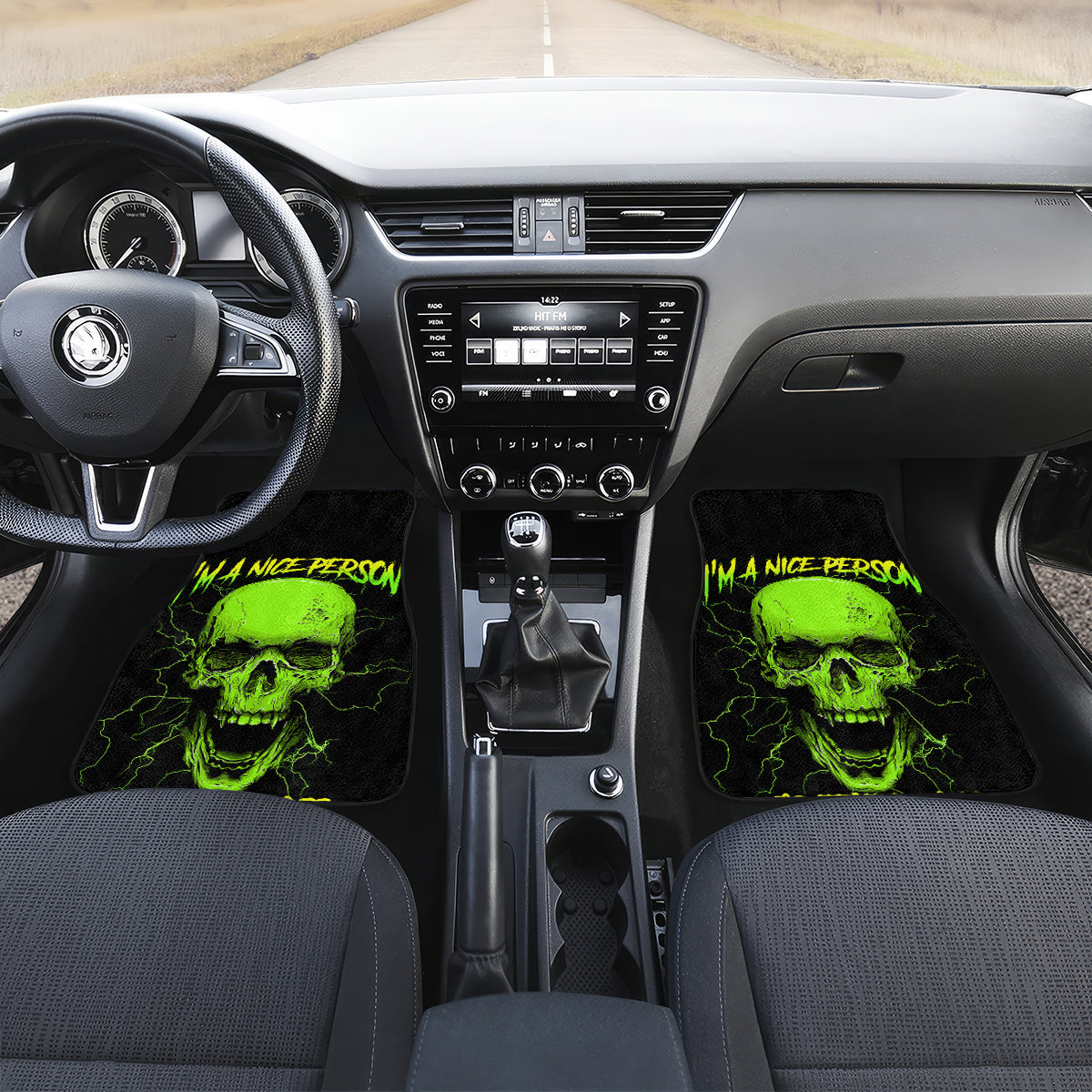 I'm A Nice Person Skull Car Mats - Wonder Print Shop