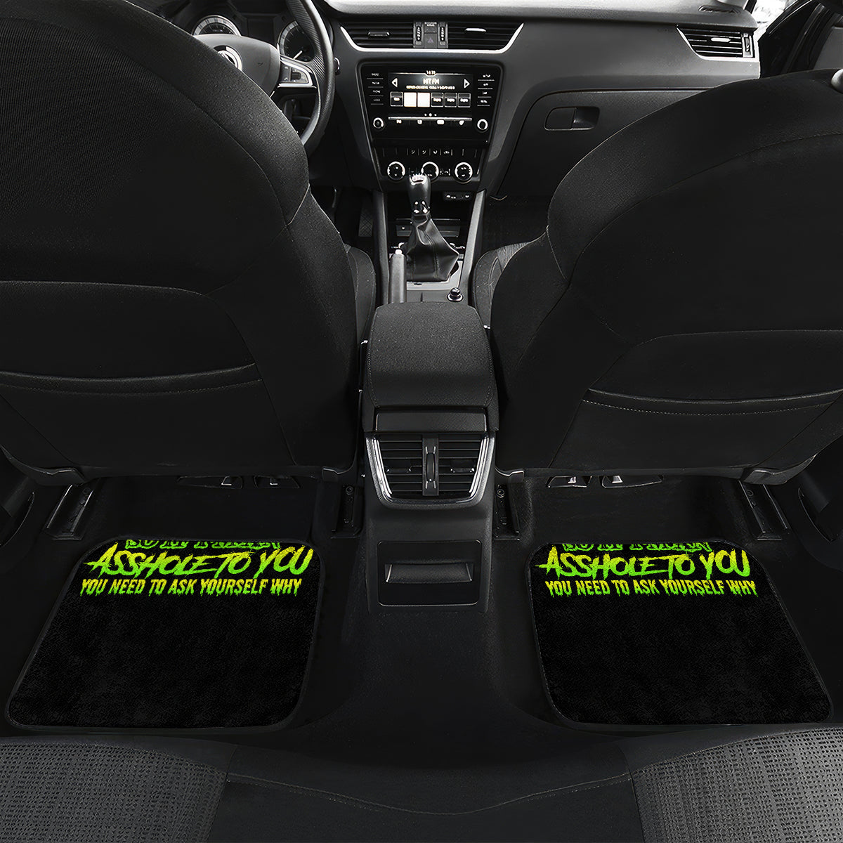 I'm A Nice Person Skull Car Mats - Wonder Print Shop