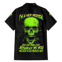 I'm A Nice Person Skull Family Matching Mermaid Dress and Hawaiian Shirt - Wonder Print Shop