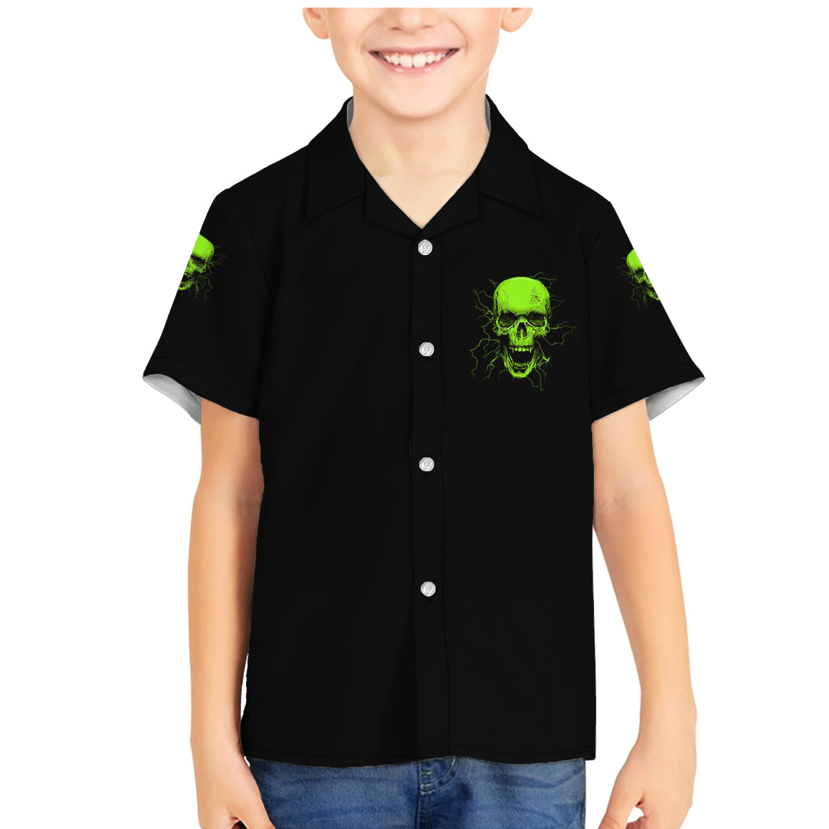 I'm A Nice Person Skull Family Matching Mermaid Dress and Hawaiian Shirt - Wonder Print Shop