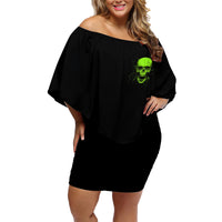 I'm A Nice Person Skull Family Matching Off Shoulder Short Dress and Hawaiian Shirt - Wonder Print Shop