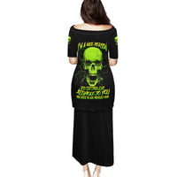 I'm A Nice Person Skull Family Matching Puletasi Dress and Hawaiian Shirt - Wonder Print Shop