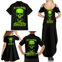 I'm A Nice Person Skull Family Matching Summer Maxi Dress and Hawaiian Shirt - Wonder Print Shop