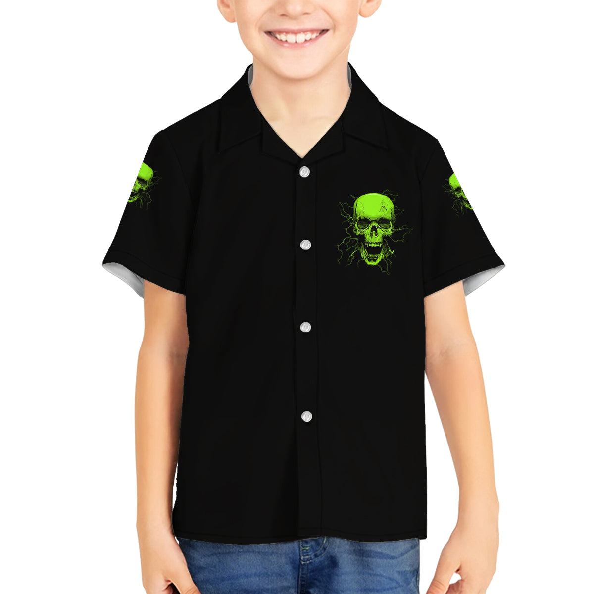 I'm A Nice Person Skull Family Matching Summer Maxi Dress and Hawaiian Shirt - Wonder Print Shop