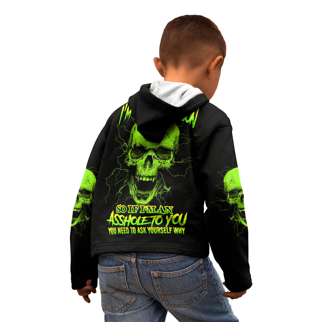 I'm A Nice Person Skull Kid Hoodie - Wonder Print Shop
