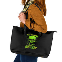 I'm A Nice Person Skull Leather Tote Bag - Wonder Print Shop