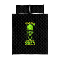 I'm A Nice Person Skull Quilt Bed Set - Wonder Print Shop