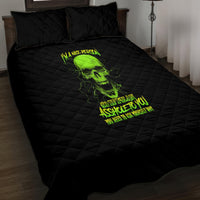 I'm A Nice Person Skull Quilt Bed Set - Wonder Print Shop