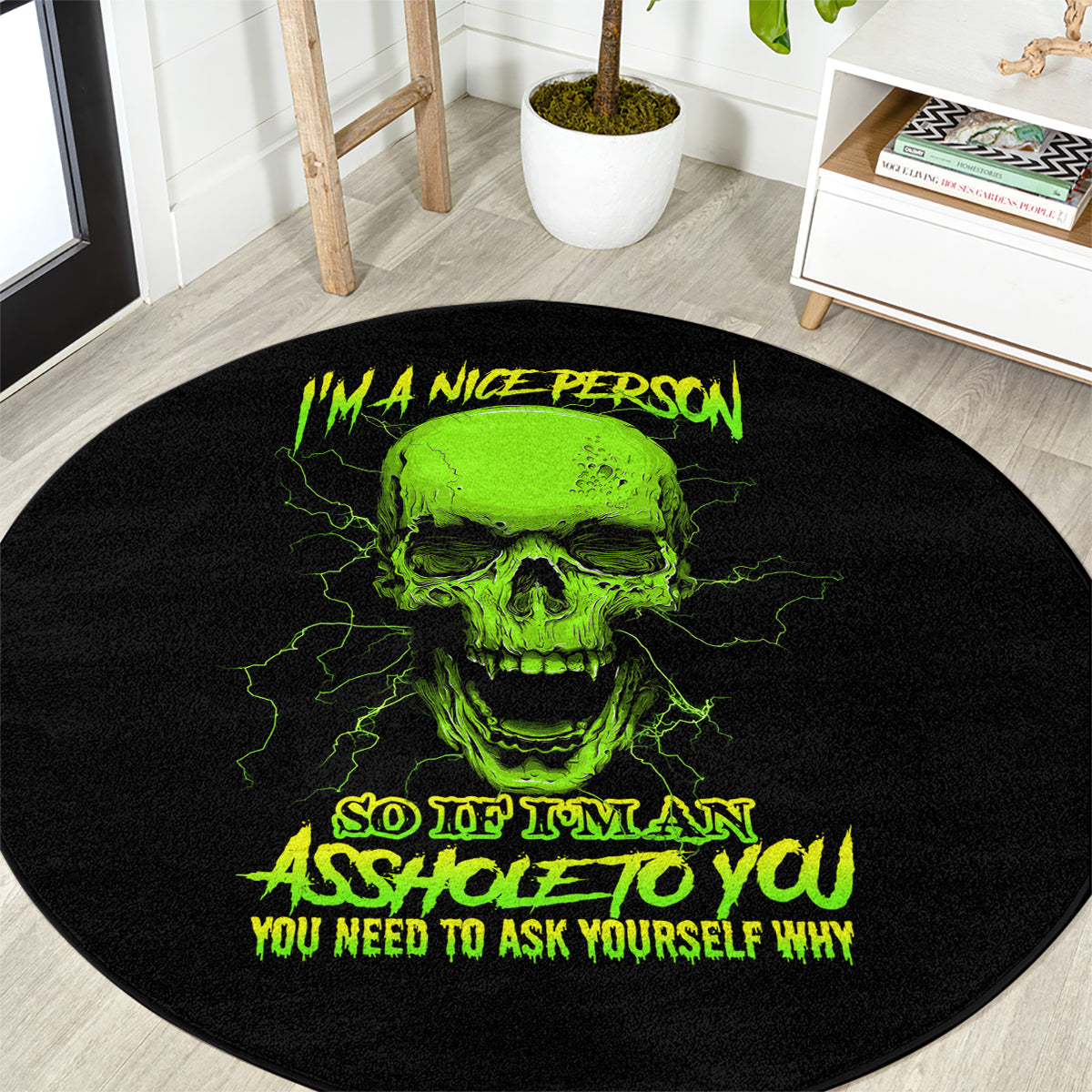 im-a-nice-person-skull-round-carpet