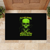I'm A Nice Person Skull Rubber Doormat - Wonder Print Shop