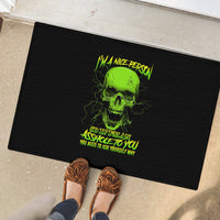 I'm A Nice Person Skull Rubber Doormat - Wonder Print Shop