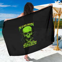 I'm A Nice Person Skull Sarong - Wonder Print Shop