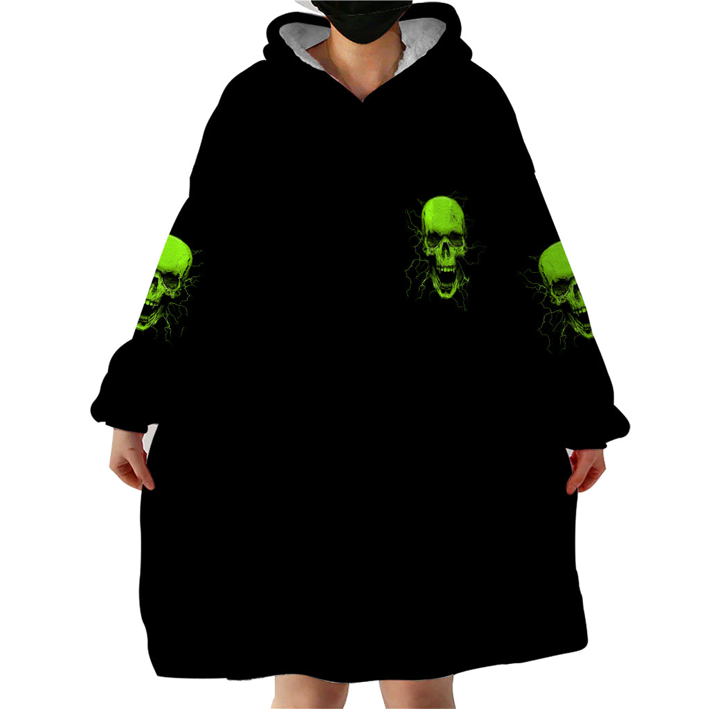I'm A Nice Person Skull Wearable Blanket Hoodie - Wonder Print Shop