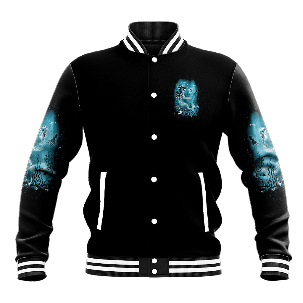 My Demons Tried To Drown Me Mermaid Baseball Jacket - Wonder Print Shop