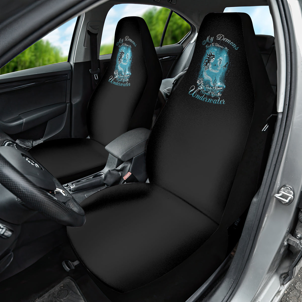 My Demons Tried To Drown Me Mermaid Car Seat Cover - Wonder Print Shop