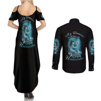 My Demons Tried To Drown Me Mermaid Couples Matching Summer Maxi Dress and Long Sleeve Button Shirt - Wonder Print Shop