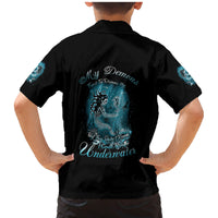 My Demons Tried To Drown Me Mermaid Family Matching Mermaid Dress and Hawaiian Shirt - Wonder Print Shop