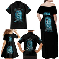 My Demons Tried To Drown Me Mermaid Family Matching Off Shoulder Maxi Dress and Hawaiian Shirt - Wonder Print Shop