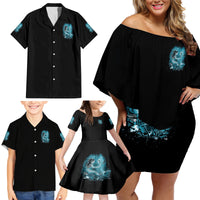 My Demons Tried To Drown Me Mermaid Family Matching Off Shoulder Short Dress and Hawaiian Shirt - Wonder Print Shop