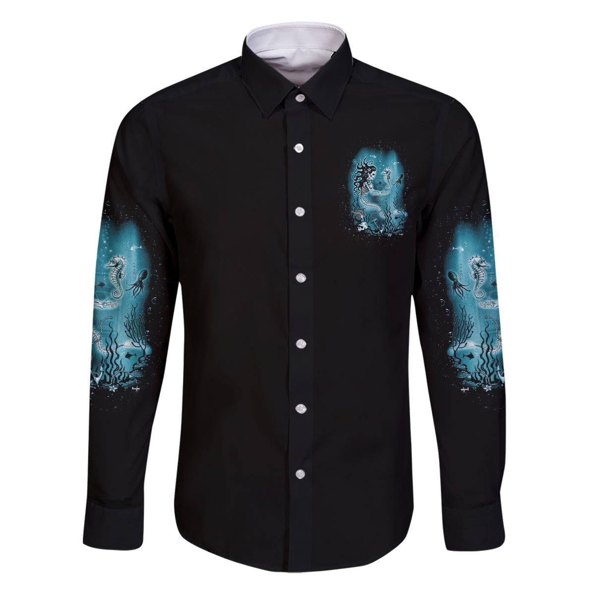 My Demons Tried To Drown Me Mermaid Family Matching Puletasi Dress and Hawaiian Shirt - Wonder Print Shop