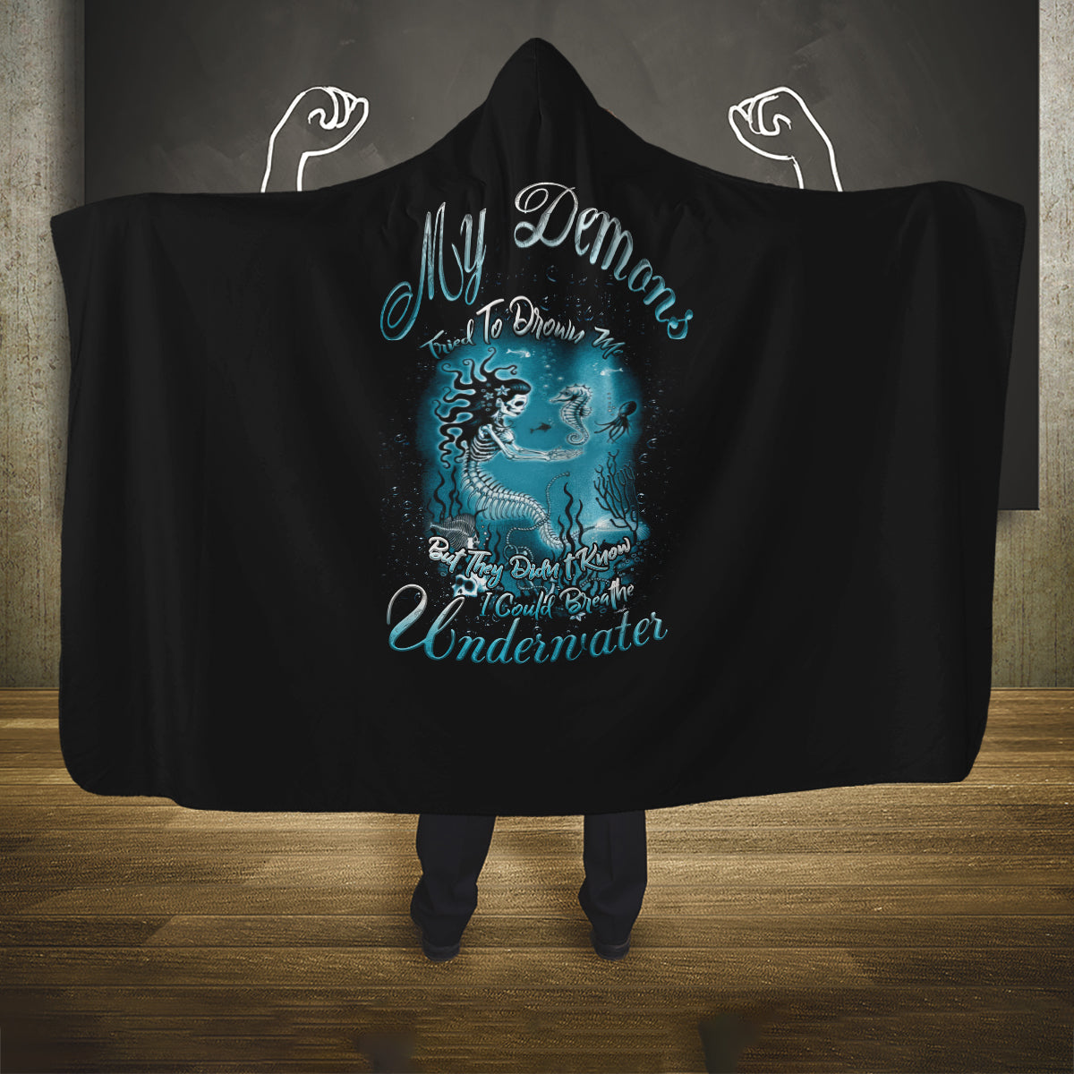 my-demons-tried-to-drown-me-mermaid-hooded-blanket