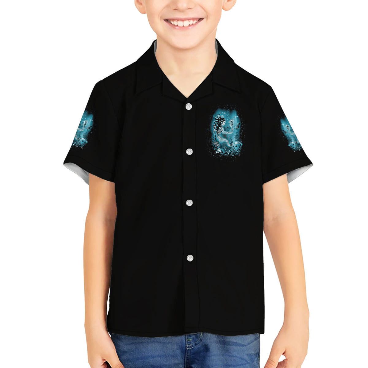 My Demons Tried To Drown Me Mermaid Kid Hawaiian Shirt - Wonder Print Shop