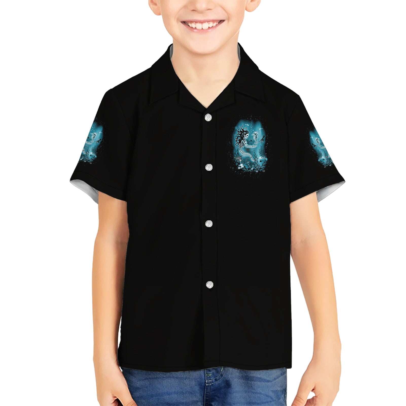 My Demons Tried To Drown Me Mermaid Kid Hawaiian Shirt - Wonder Print Shop