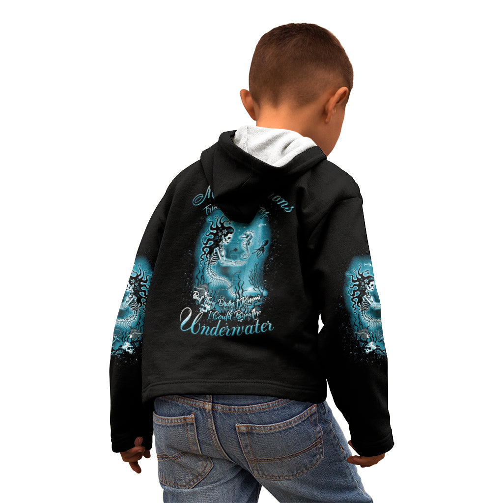 My Demons Tried To Drown Me Mermaid Kid Hoodie - Wonder Print Shop
