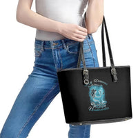 My Demons Tried To Drown Me Mermaid Leather Tote Bag - Wonder Print Shop