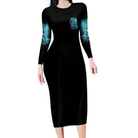 My Demons Tried To Drown Me Mermaid Long Sleeve Bodycon Dress - Wonder Print Shop