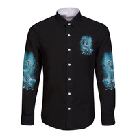 My Demons Tried To Drown Me Mermaid Long Sleeve Button Shirt - Wonder Print Shop