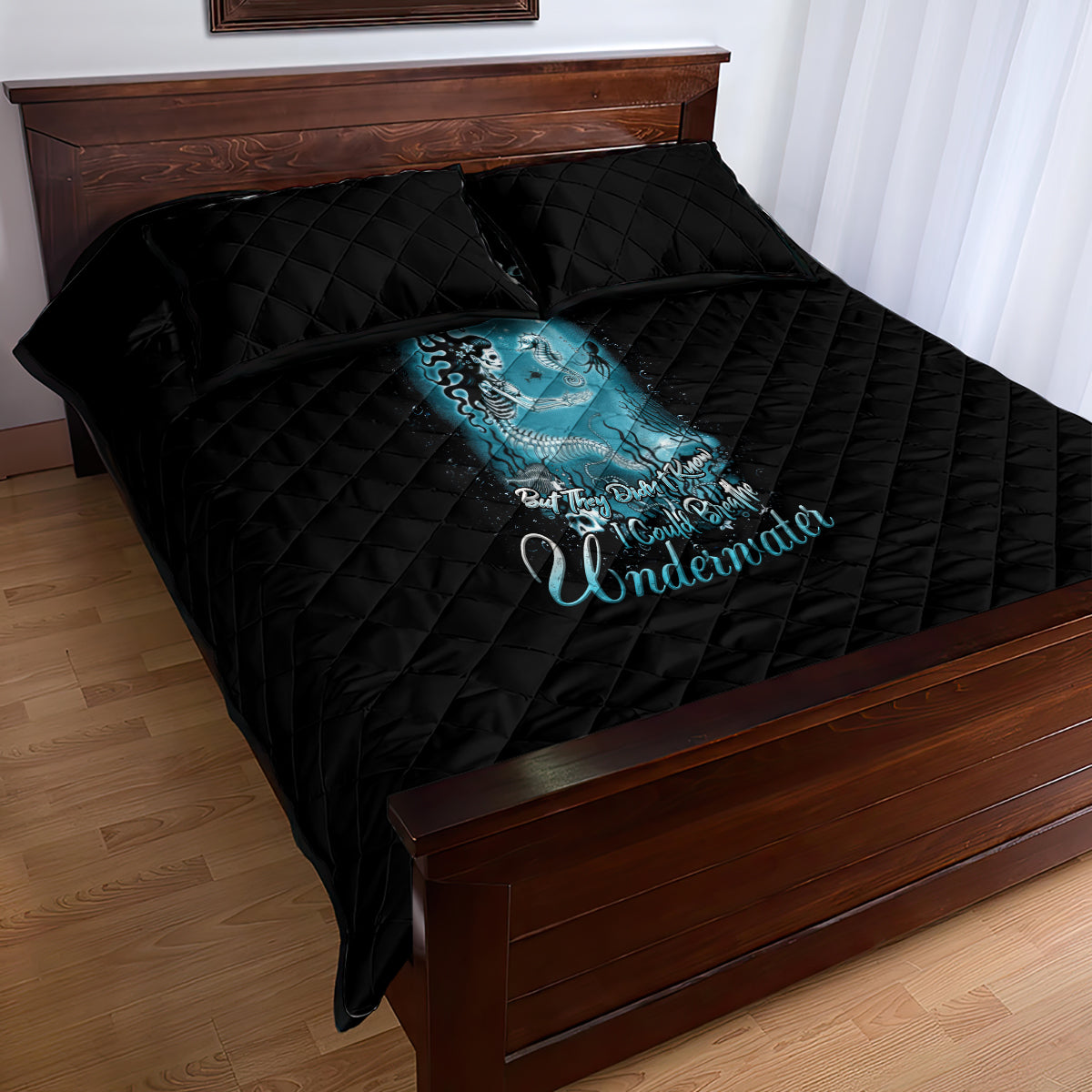 My Demons Tried To Drown Me Mermaid Quilt Bed Set - Wonder Print Shop