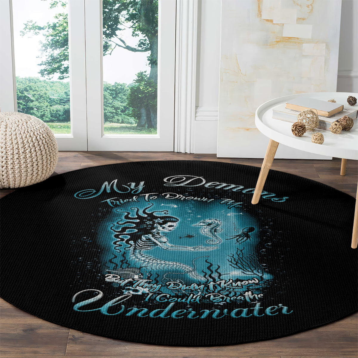 my-demons-tried-to-drown-me-mermaid-round-carpet
