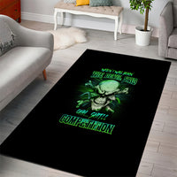 When I Was Born Mad Skull Area Rug - Wonder Print Shop