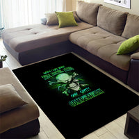 When I Was Born Mad Skull Area Rug - Wonder Print Shop