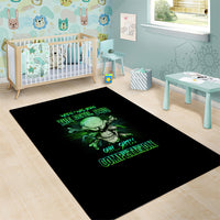 When I Was Born Mad Skull Area Rug - Wonder Print Shop