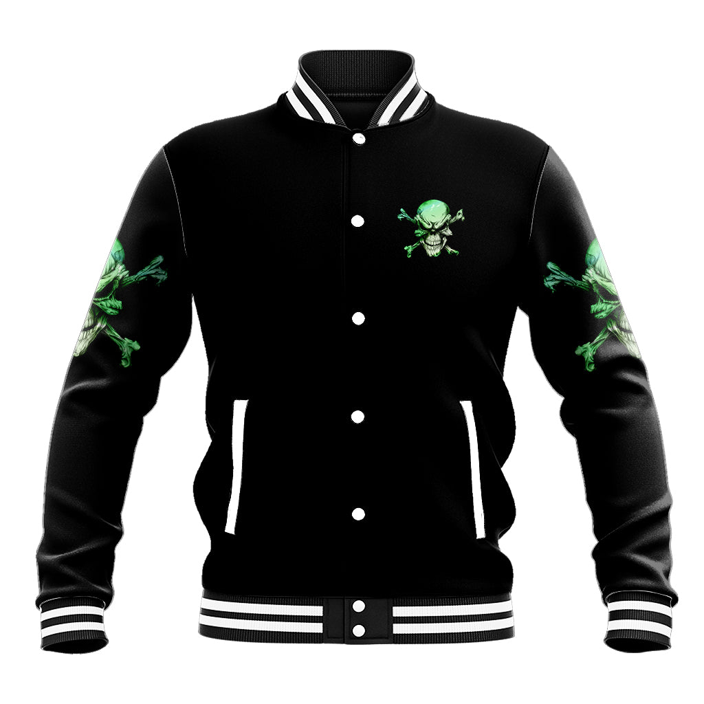 When I Was Born Mad Skull Baseball Jacket - Wonder Print Shop